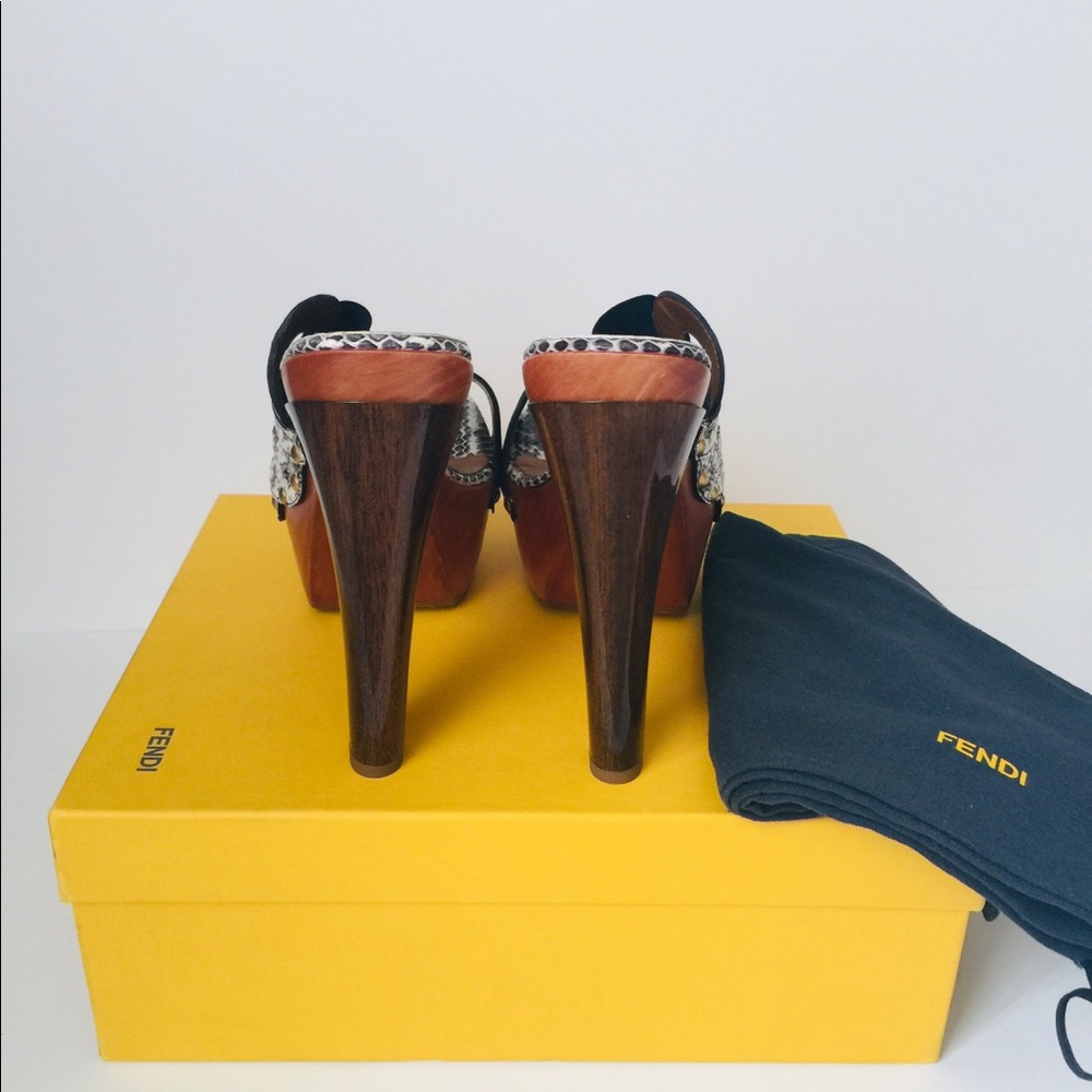 🎉HP🎉FENDI Chunky Platform Heels 🔥RARE - Picture 10 of 15